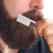 Beard Comb Portable Shaving Pocket Metal Barber Men Mustache Brush Travel CR