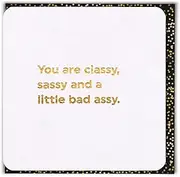 [Brainbox Candy] Gold Foiled Classy Sassy Funny Birthday Card