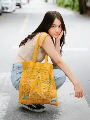 購物袋 泰國小眾hamblepie刺繡帆布包大容量復古單肩托特包時尚購物袋-快速出貨