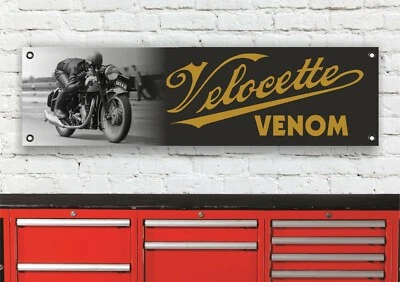 BR75B VELOCETTE VENOM WORKSHOP BANNER SIGN
