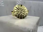 Alexander the Great Macedonian Star Ring Vergina Sun solar symbol coin ring