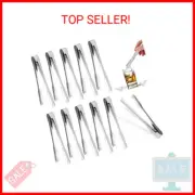 20 Pack 6 Inch Small Mini Stainless Steel Serving Tongs Appetizers Tongs,Sugar T