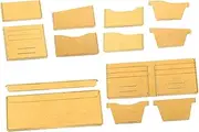 Beatifufu 1 Set Acrylic Wallet Sewing Template Leather Patterns Stencils for DIY Crafting for Short Wallets and Purses Design for Beginners and Pros
