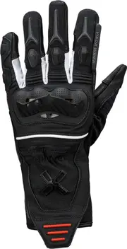 [IXS] Rapid-STX 1.0 waterproof Motorcycle Gloves, black-white-red, Size S for Men Black White Red