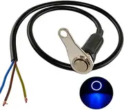 Gebildet Universal 5A/12V Waterproof Switch Button Momentary ON-Off Stainless Steel Blue LED Motorcycle Switch Handlebar Adjustable Bracket