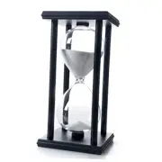 Bellaware 60 Minutes Hourglass, Wood Sand Timer 60 min White