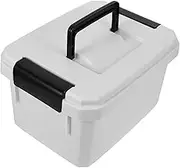 WOFASHPURET Double Layer Portable Medicine Box Sturdy Plastic First Aid Case Round Edges Large Capacity for Home School Travel