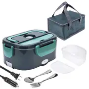 Electric Lunch Box,2 in 1 Portable Food Warmer Heater Lunch Box for Car,Work,Home & Office- Capacit
