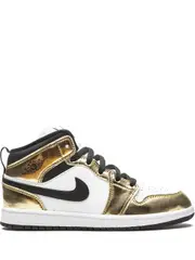 Jordan Kids Air Jordan 1 Mid SE ""Metallic Gold"" sneakers