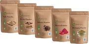 VITAMINUTES® Bio Organic Amla Reetha Shikakai Hibiscus Bhringraj | Hair Growth | Anti-Dandruff | Hair Pack (75 gm Each) (375 gm)