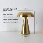 NNEDSZ Bronze Color Modern Mushroom Table Lamp - Minimalist Metal Design for Hom