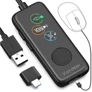 Fully Automatic Mouse Jiggler Absolutely Undetectable Usb Mouse Mover with Hd Screen Countdown Adjustable and 3 Trails
