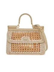 Dolce & Gabbana Extended Sicily Handbag in Straw And Raffia