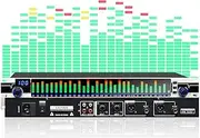 Graphic EQ,31 Band Stereo Professional Digital Graphic Equalizer,10 Effect Modes Can Be Pre-stored,High/Mid and Bass Adjustment,Intelligent Automatic Noise Reduction,for KTV Stage Performance