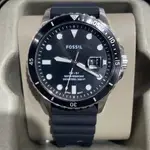 FOSSIL手錶 FS5660 40MM 水鬼石英錶 矽膠錶帶 台灣公司貨