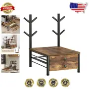Compact Coffee Pod Drawer Holder - 56 Pods Capacity, Easy Access & Rustic Design