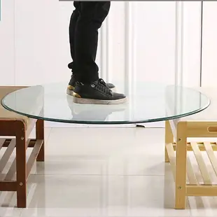 圓餐桌360度臺面旋轉木質轉盤酒店圓形鋼化玻璃轉盤全套大小玻璃
