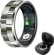 Smart Ring,Fitness Tracker Ring for Men/Women,Smart Rings with Calories/Heart Rate/Blood Oxygen/Sleep Monitoring,No App Subscription,with Charging Case,for Android 6.0+and iOS 11.0+ (Silver, 10#)