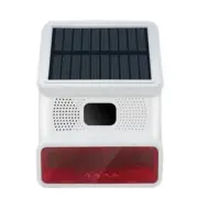 Solar/Powered Wireless Strobe Siren for Security Alarm Systems, 433Mhz