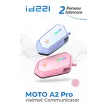 【ID221】MOTO A2 PRO 安全帽藍牙耳機 粉 藍 馬卡龍 高續航力 混音功能 前後對講 中英文提示｜耀瑪騎士