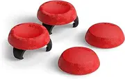 SCUF Thumbstick Grips - 4 Pack with 2 Bases - Tactic - Joystick Thumb Grips for Xbox One and Xbox Series X & S, PS4, PS5, Nintendo Switch Pro Controller - Red
