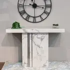 Agra High Gloss Veneer Marble Hallway Side Console Table