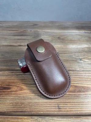 Leather Sheath with Belt Clip for Victorinox Swiss Army Knife 91 mm ,Swiss champ
