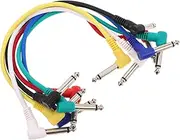 WHAMVOX 6pcs Electric Guitar Cable Guitar Pedal Cables Audio Connect Wire Bass Amp Cord Adapter Effect Cord Musical Instrument Accessories Metal