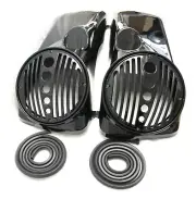 Mutazu 8" Speaker Lids w/ Tweeter port Fits Harley 1994-2013 Touring Models