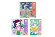 36pc Djeco Daydream Onnanoko Animals Glitter Boards Kids Art Craft Kit 7y+