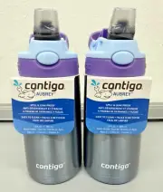 Contigo Kid's 13 oz. Aubrey Stainless Steel Bottle - Silver/Purple - 2 PACK