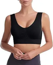 [Generic] Sports Bras for Women Plus Size Like Hot Cakes Hollow Sport Breathable Sport Comfortable Wireless Women Sport Underwear Bra Swim Bra Support