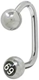 [BodyJewelryOnline] 69 Logo Lippy Loop Labret - 14 Gauge
