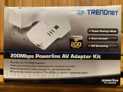 TRENDnet TPL-303E2K - 200bps Powerline AV Adapter Kit Complete NWT
