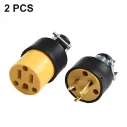 Premium Male & Female Replacement Electrical Plug Ends for Extension Cord