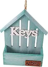 PENIKOKO Rustic House Shaped Key Holder Flower Container Decorative Wall Key Organizer Rack for Home Coffee Bar Elegant Multi Purpose Storage for Keys Jewelry
