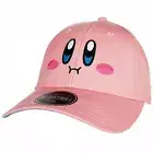 Kirby Big Face Embroidered Pre-Curved Snapback Hat Pink