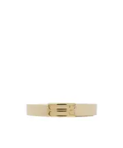 gold-tone buckle belt 90,80,70 cream