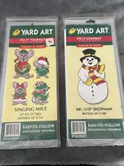 Do It Yourself Yard Art. Mr Chip Snowman And Singing Mice.