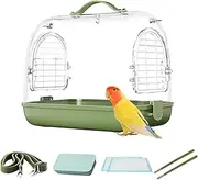 Bird Travel Carrier - Portable Transparent Pet Carrier Backpack,Removable Cockatiel Travel Accessories, Breathable Bird Transport Bag for Conures Parakeet Canary Lovebirds