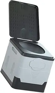 HAWILLOSCH Portable Folding Toilet for Outdoor Use Emergency Car Potty Compact Travel Toilet for Camping Durable Material Multi Scene Use as Stool Dustbin Grey