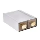 8016 Desktop Ins Multi-Stacked Storage Box Dormitory Desk Transparent9858