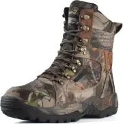 Men's 8" Waterproof Lightweight Hunting Boots Camo Insulated Hiking Boots,...