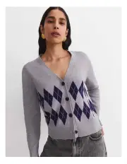 [Sportscraft] Lorri Argyle Cotton Cardigan