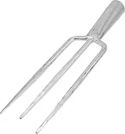 POPETPOP Iron Fork Metal Fishing Supplies Fishing Weeding Fork Pear 3 Prongs Garden Weeder Garden Tool Professional Spearfishing Silver Iron