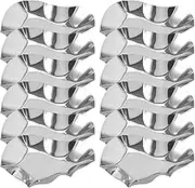 Wezalget Stainless Steel Oyster Shells for Grilling - Stainless Steel Oyster Grill Pan - Set of 12 Baking Dish, Serving Tray Stackable, Make Oysters, Baked Clams, Scallops, Seafood of All Kind