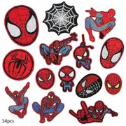 14pcs Iron On Patches For Clothing, Cartoon Spiderman Diy Sew On Patches Applique Patch Clothing Repair Patches For Jeans, Pants, Backpacks, Clothes
