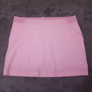 LILLY PULITZER Aona Performance Gingham Skirt Skort Womens 14 Conch Shell Pink