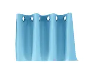 Solid Color Window Curtain Living Room Kitchen Light Blocking Drapes Home Decor-Sky Blue