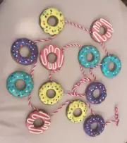 Decorative Multicolor Plastic Donut Garland